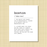Boston Definition Print