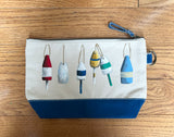 Hand Painted Canvas Travel Pouch - buoys