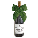 Velvet Wine Bottle Bow - Green