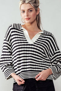 Black & white stripe sweater