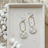 Earrings Wicket goods Sand Checkerboard