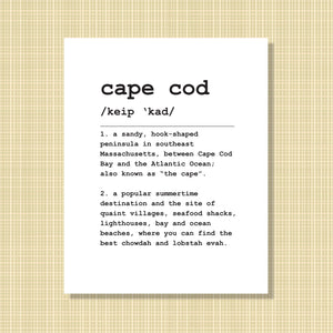Cape Cod Definition Print