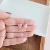 Heart Studs - Pink