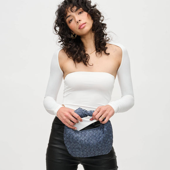 Woven Clutch: Dark Denim