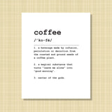 Coffee Definition Print