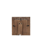 Wood scallop photo frame for 4x4 pic, espresso - 17020