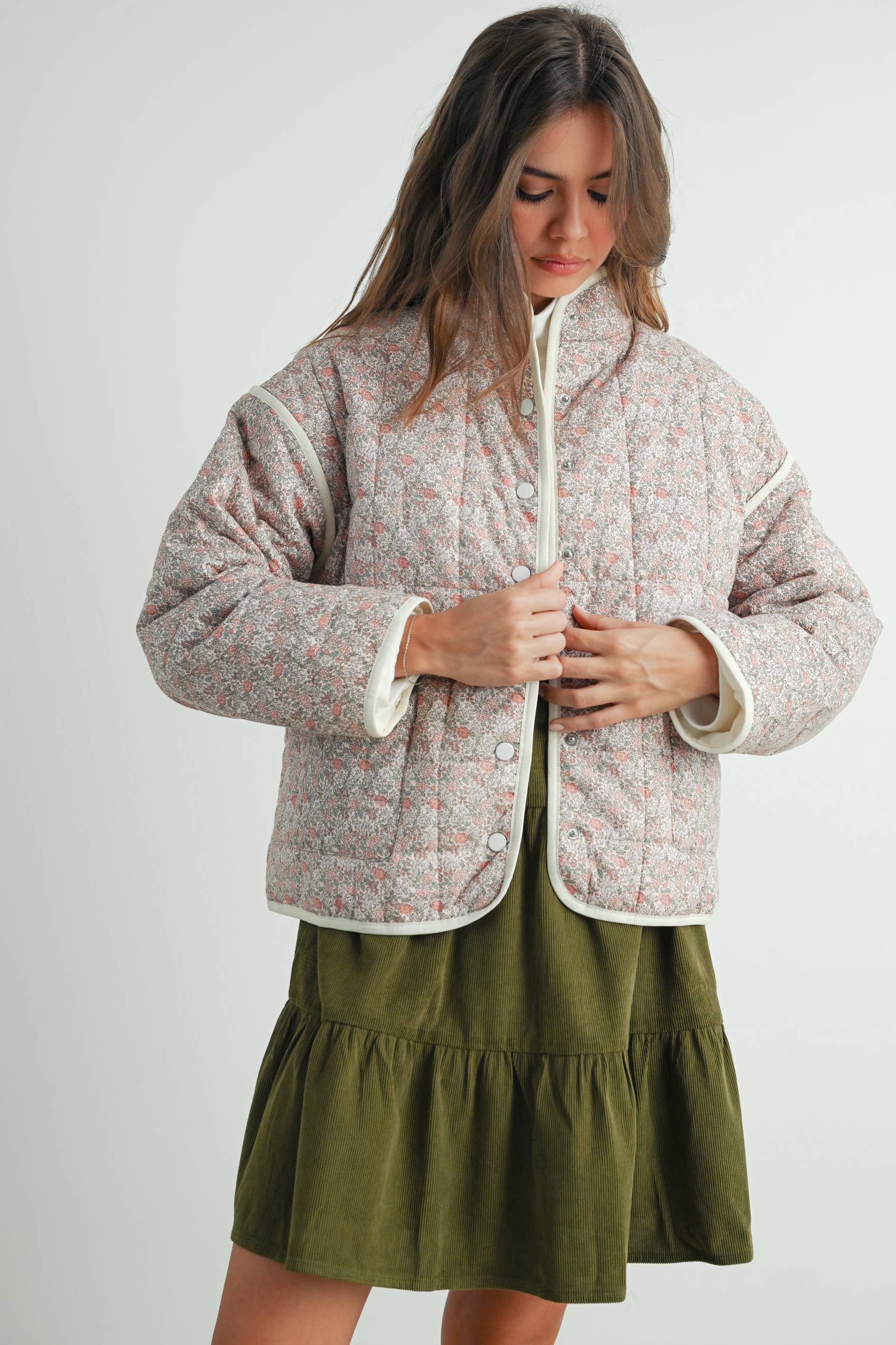 Quilted Down Coat (khaki) — AGoodFun (fka JNBY USA)
