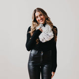 Faux Fur Infinity Scarf: Black