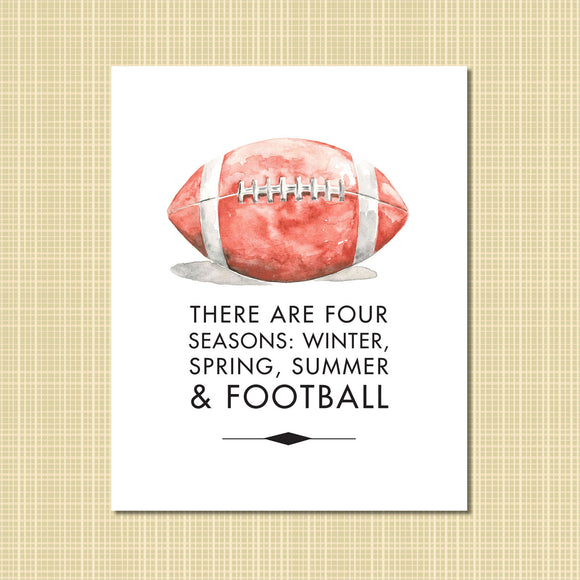 Football watercolor print