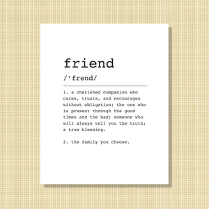 friend Definition Print