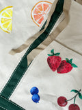 Hand Painted Medium Canvas Tote - Fruit Medley
