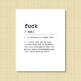 fuck Definition Print