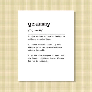 grammy Definition Print