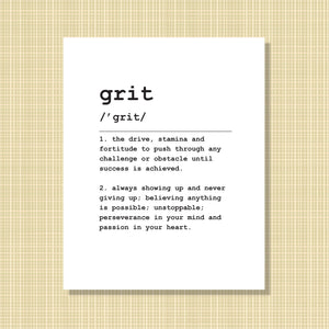 grit Definition Print