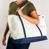 LARGE Hand Painted Canvas Tote