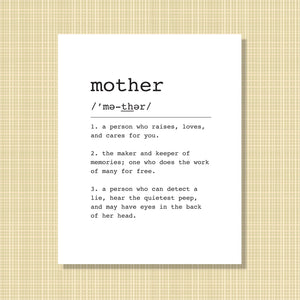 mother Definition Print