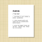 Nana Definition Print