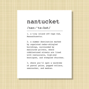 Nantucket Definition Print