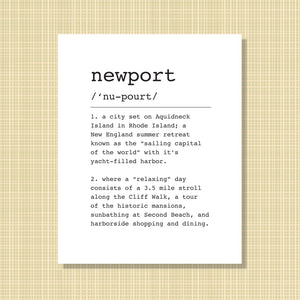 Newport Definition Print