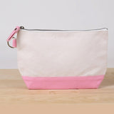 Hand Painted Canvas Travel Pouch - Iced Coffee