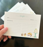 Watercolor recipe cards