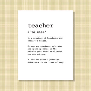 teacher Definition Print