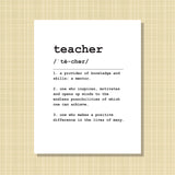 teacher Definition Print