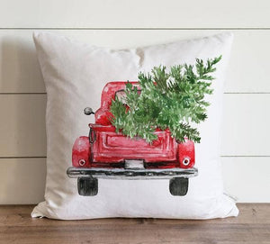 Red Truck Holiday pillow