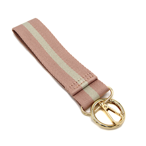 Pink Stripe Wristband Keychain