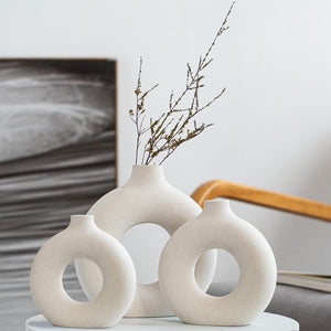 Ceramic Hollow Donut Vase
