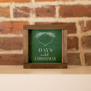 Days Till Christmas Wood Sign