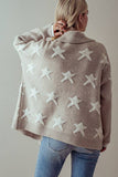 STAR CARDIGAN OATMEAL IVORY