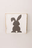 Bunny Silhouette Wood Sign