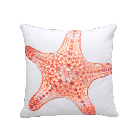 Starfish Indoor/Outdoor Pillow coral