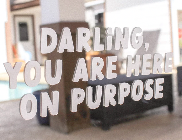 Here on Purpose Mirror Decal
