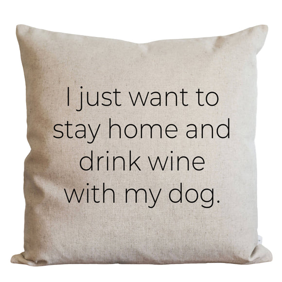 Wine With My Dog Pillow