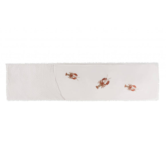 Embroidered Lobster Table Runner